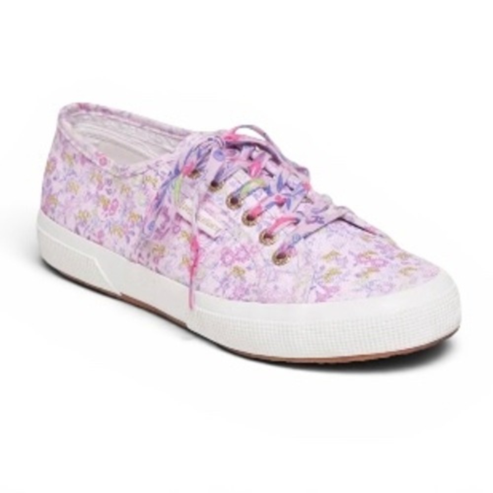 Superga x LoveShackFancy Style 2750 Misty Lilac Floral Canvas Womes 8.5 New